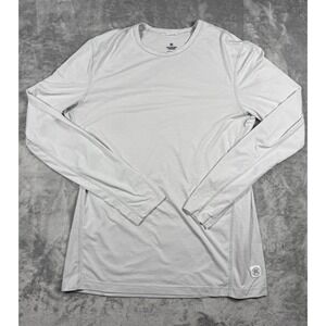 Reigning Champ Mens Long Sleeve Athletic T Shirt Medium Gray Running Gym